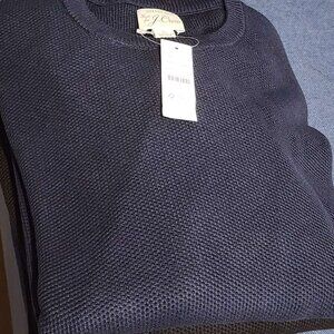 J. Crew Cotton-blend piqué sweater - Blue